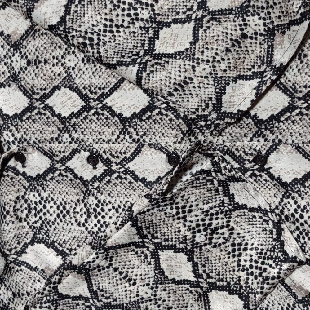 Veronica M Button Collar Python Shirt - image 4